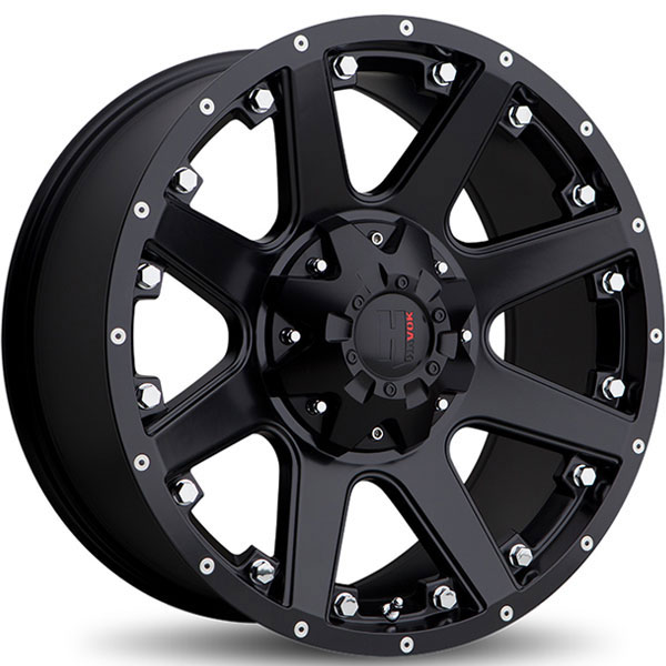 Havok Off-Road H102 Matte Black with Milled Rivets