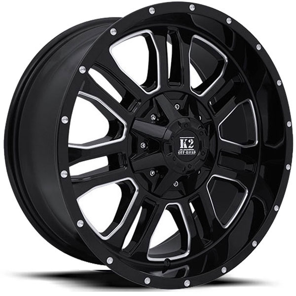 K2 OffRoad K02 Thor Gloss Black Machined