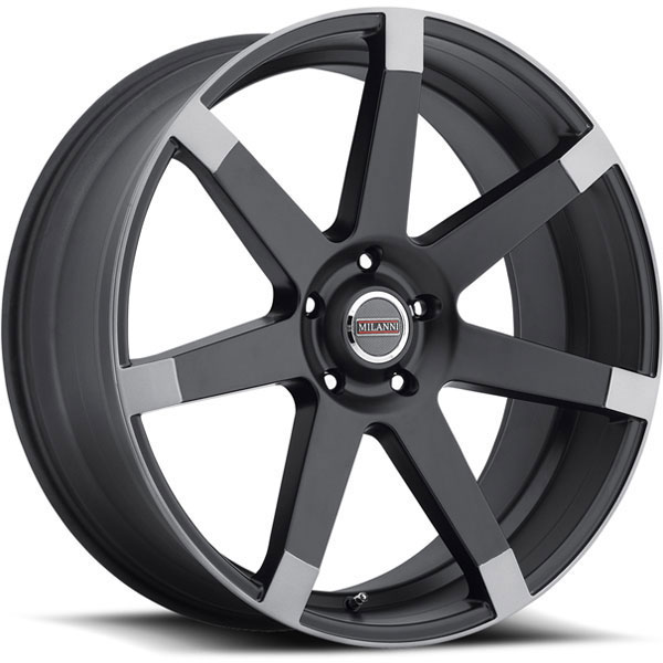 Milanni 9042 Sultan Matte Black with Anthracite Spoke Ends