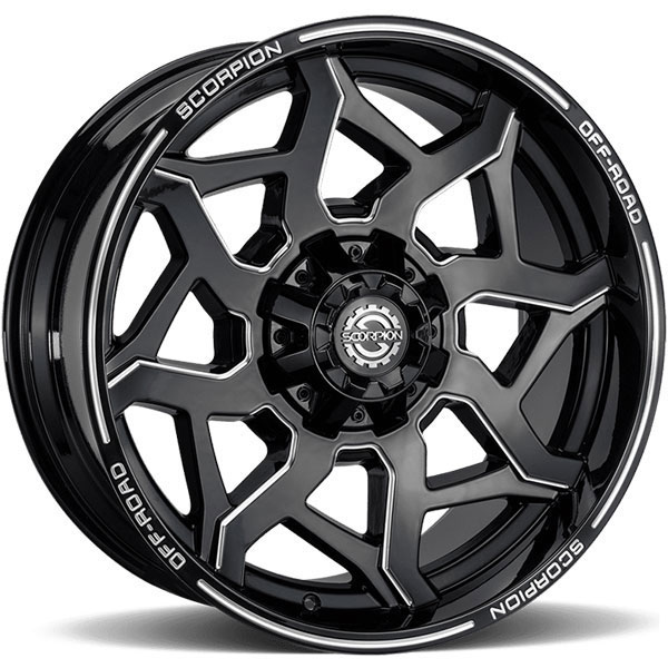 Scorpion Off-Road Venom Black with Milled Spokes